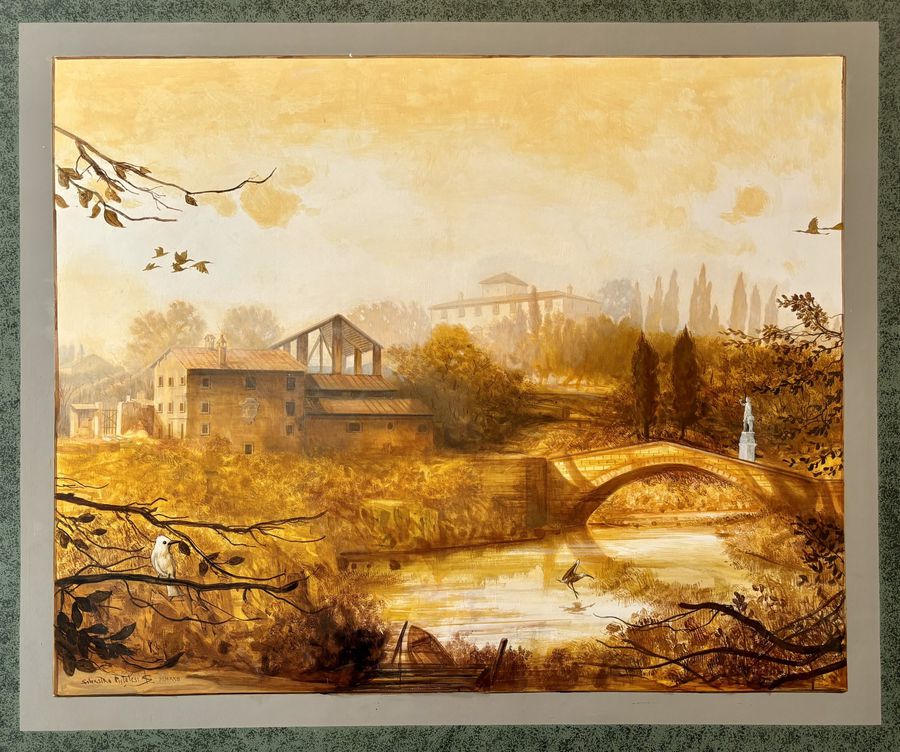 Salotto fresco: view of Villa Mancini on the Arno