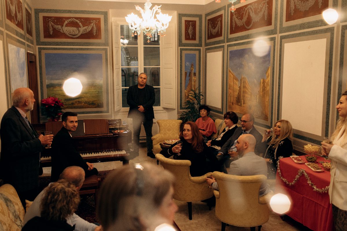 Piano recital in the salotto